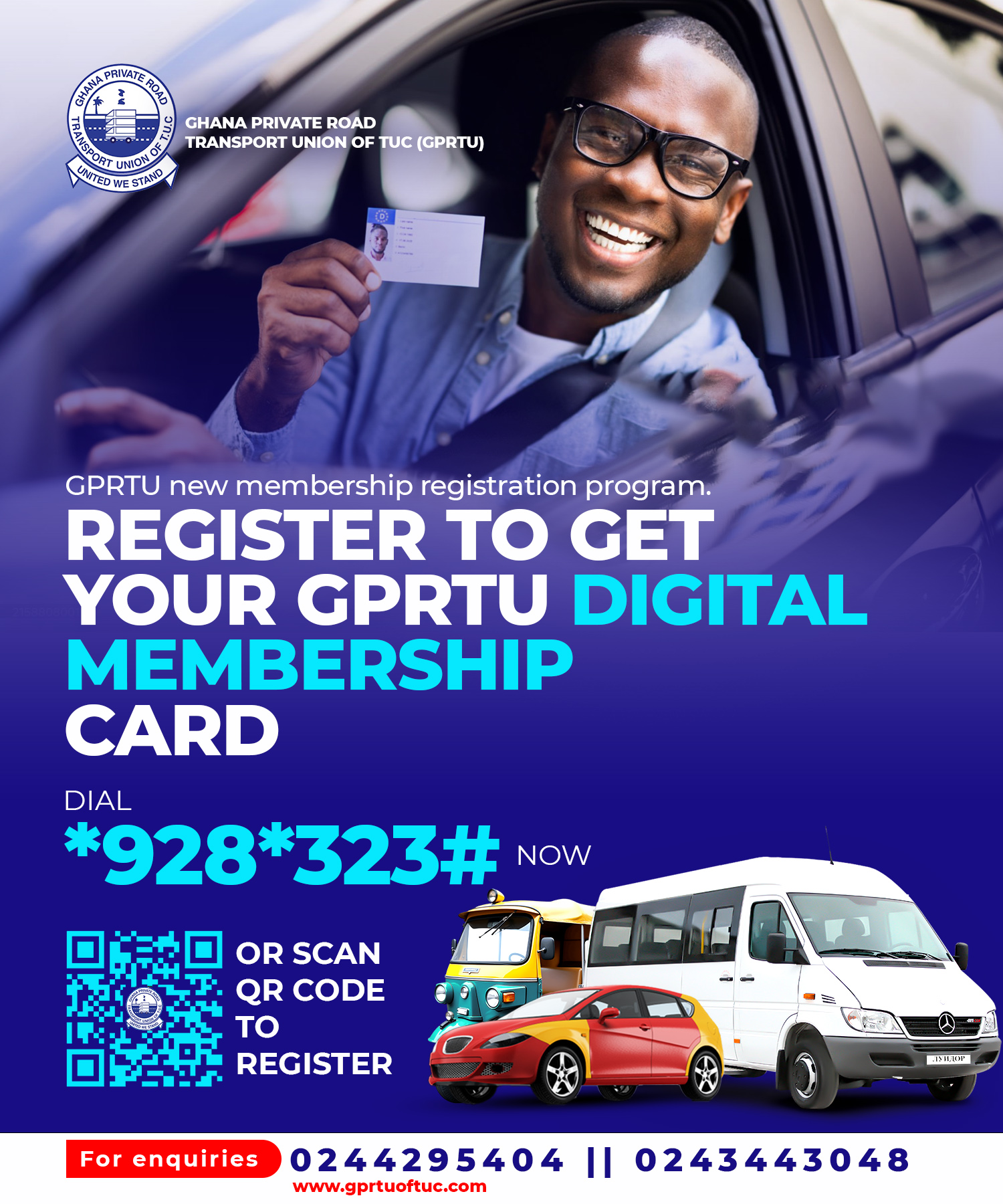 GPRTU Square Registration Card - Main Design